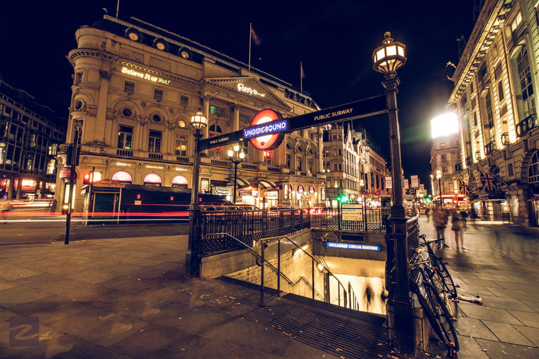 Piccadilly Circus Station in London Underground